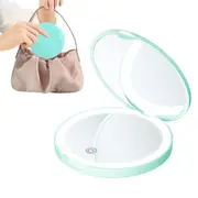 Mini Mirror With Lights Magnification LED Compact Mirror Travel Mirror For Pocket