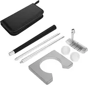 Indoor Putter Practice Set, Office Golf Kit and Fun Golf Games, Golf Putting Cup Practice Training Clubs Putter Kit Set with Balls & Bag