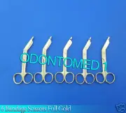 6 Lister Bandage Scissors 4.5” Gold Plated Surgical ODM