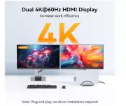 TobenONE Laptop Docking Station Dual Monitor HDMI, USB C Docking Station Stand
