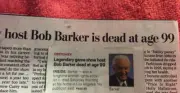 OBITUARY BOB BARKER 1923 - 2023 GAME SHOW HOST PRICE IS RIGHT ANIMAL ACTIVIST