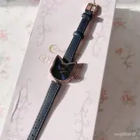 在飛比找蝦皮購物優惠-美少女戰士露娜款手錶 貓咪造型 日本原裝機芯腕錶 黑貓手錶