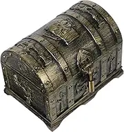 DECORNIJIA Pirate Treasure Chest Toy for Boy Girl Vintage Storage Box with Lock for Parties Festivals and Halloween Decorations Inspires Creativity and Imagination
