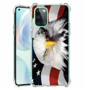 (USA Flag Eagle)ShockProof TPU phone case cover(Clear)for Oneplus Nord N10 5G