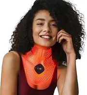 FAQ 211 Wearable Silicone Anti-aging NIR + 7 LED Light Therapy Neck & Décolleté Mask - Luxury Skincare for Lines & Wrinkles - Wireless & Lightweight - Flexible-Fit & Full Coverage - Beauty Skin Care