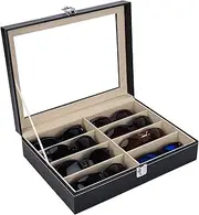 [AUTOARK] Leather Eyeglasses Storage Sunglass Glasses Display Case Organizer