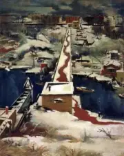 Oil painting Preston-Dickinson-High-Bridge Preston-Dickinson-High-Bridge canvas