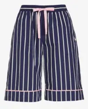 NEW PETER ALEXANDER COTTON STRIPED PJ LONG SHORTS RRP$59.95 XS NAVY CREAM
