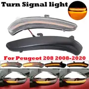 2x RearMirror LED Dynamic Turn Signal Light For Peugeot 208 2008 Citroen C3 C4