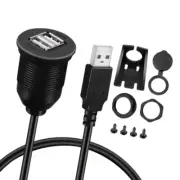 Vehicle Charging Port Extender Car Outlet Adapter Dual USB Charger 2