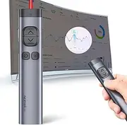 NORWII N97s Bluetooth Presentation Remote with Digital Laser Pointer for TV LED LCD Screen Classroom Must Have PowerPoint Clicker with Dual Laser, Universal Wireless Presenter Clicker- 50M