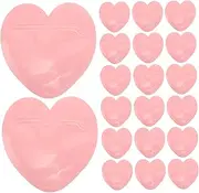 [PACKOVE] 100pcs Transparent Heart Shaped Jewelry Pouches Self Sealing Storage Bags for Earrings Necklaces and Small Accessories and Small Business Packaging