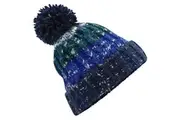 Beechfield Womens/Ladies Corkscrew Pom Pom Beanie (Alpine Blues) (One Size)