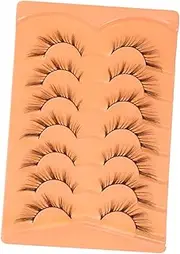 Healeved 7 Pairs Fox Eye False Eyelashes Natural Look Fox Eye Lashes Wispy Lashes