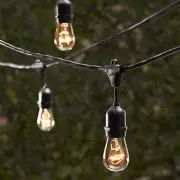 2 sets 48 ft 15 Sockets Outdoor 14 Gauge Edison Metro String Lights + 18 Bulbs