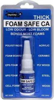 Thick Foam Safe CA Glue 20 g Premium superglue Wood, Craft, Metal, Plastic