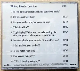 加國Interview訪談宣傳CD！WHITNEY HOUSTON惠妮休斯頓 I'm Your Baby Tonight