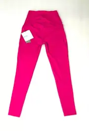 NEW Womens Beyond Yoga Spacedye Caught In The Midi High Rise Pink Leggings XS