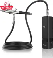 Cordless Airbrush Kit 32PSI High Pressure Portable Dual Action Mini Compressor