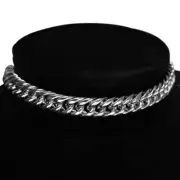 Cuban Link Choker Necklaces Silver Color Rapper Style Chains Jewelry