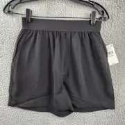 SANCTUARY Juno Shorts Women's XXS Black Elastic Waistband Pocket Pull-On Style~
