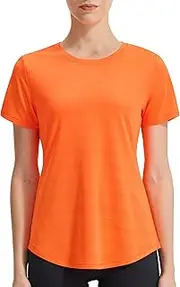 [EZRUN] Women's Workout Shirt Quick Dry Gym Athletic Running T-Shirts Short Sleeve Summer Swim Yoga Tops