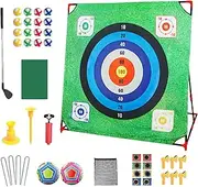 Backyard Golf Game | 4 in 1 Chipping Training Kit - Interactive Preschool Learning Activity, Outdoor Toy for Children Home Practice, Living Room Fun