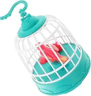 SUPVOX Realistic Sound Activated Singing Bird in Cage Voice Activated Interactive Chirping for Adults for Birthday Parties and Home Decor