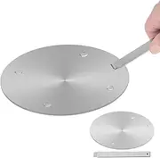 KITment 9.45inch Heat Diffuser Plate, Stainless Steel Induction Adapter Plate, Induction Hob Converter Disk for Gas Stove Glass Cooktop Converter Flame Guard, 24cm