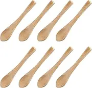 BOHUIZ 4 Pcs Small Wooden Spoons, 3.5 Inch Mini Wooden Spoons Handmade Tiny Spoons for Cooking Sugar Sauces Creamer Honey Salt Tea Coffee Jam Kitchen Supplies