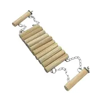 BUGUUYO Natural Wood Small Animal Climbing Ladder Durable Bridge for Hamsters Birds and Small Pets Engaging Pet to Boredom and Increase Activity Levels