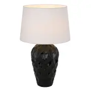 Madrid Ceramic Table Lamp, Black