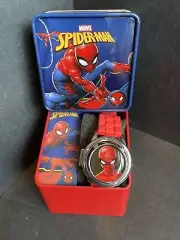 Spiderman Spinner Flip Cover LCD Youth Watch In Collectable Box