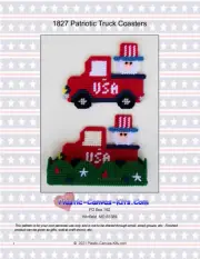 Patriotic Truck Coaster Set Plastic Canvas Pattern or Kit