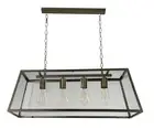 CRESWICK HAMPTONS STYLE ANTIQUE BRASS PENDANTS