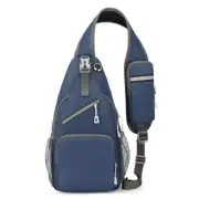 Sling Bag for Men Crossbody Chest Bag Sling Backpack Travel Hiking Darkblue