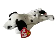NEW TY Beanie Babies Baby Plush Stuffed Animal Dotty Dalmation Puppy Dog