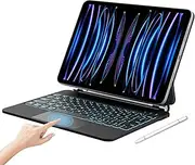 Magic iPad Keyboard Case for iPad Air 11″ 7th/6th Gen M3/M2 2025/2024, iPad Pro 11″ 4th/3rd/2nd/1st, iPad Air 10.9″ 5th/4th, Slim Magic Keyboard with Floating Cantilever Stand Trackpad Backlit
