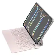 iPad Pro 11 M4 2024 Case with Keyboard Pink, Magic-Style Keyboard, Multi