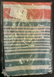 Blue & Orange Striped Beach Towel