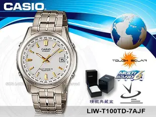 CASIO 卡西歐 手錶專賣店 國隆 LIW-T100TD-7A JF 男錶 電波錶 日系 鈦金屬錶帶 白面 太陽能 電