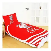 Liverpool FC Official Reversible Pulse Single Duvet Set Red/White