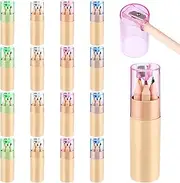16 Pack Mini Drawing Colored Pencils With Sharpener Set for Kids - 3.3inch Short Fat Color Pencils in Tube for Adult Coloring Books, Classroom School