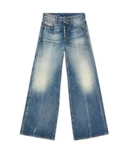 Diesel 1996 D-Sire Wide-Leg Distressed Jeans 23,24,25,26,27,28,29,25/32,26/32,27/32,29/32,30,31,32 medium blue