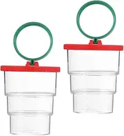 OKUMEYR 2pcs Boxes Insect Magnification Boxes for Outdoor Exploration Critter Observation Case for School Science Experiments Camping and Travel for Observe Insects Flowers and More