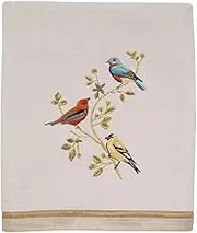 Avanti Linens - Bath Towel, Soft & Absorbent Cotton, Nature Bathroom Decor (Gilded Birds Collection)