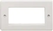 CRABTREE - 2 Gang 4 Module Wall Plate, White Moulded