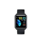 H9 1.3in Color Full Touch Screen ECG+PPG Monitor Smart Watch IP67 Waterproof spO2 Monitor Pedometer Multiple Sports Modes Fitness Tracker BLACK COLOR