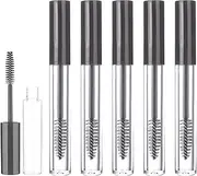 Empty Mascara Tube, 5 Pcs Empty Mascara Tubes, 3ml Eyelash Cream Clear Container, with Inner Plug Avoid Leaking, for Home and Travel (Black)