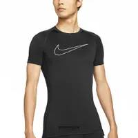 在飛比找蝦皮商城優惠-NIKE 短T PRO DRI- FIT 黑白 緊身 健身 